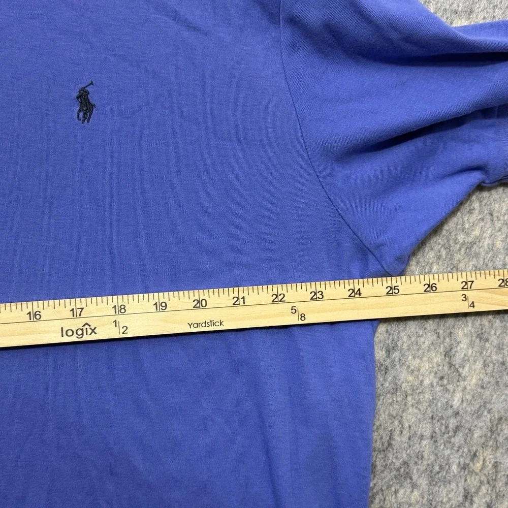 Polo Ralph Lauren Mens XL Polo Shirt Blue Purple Cotton Black Pony Logo